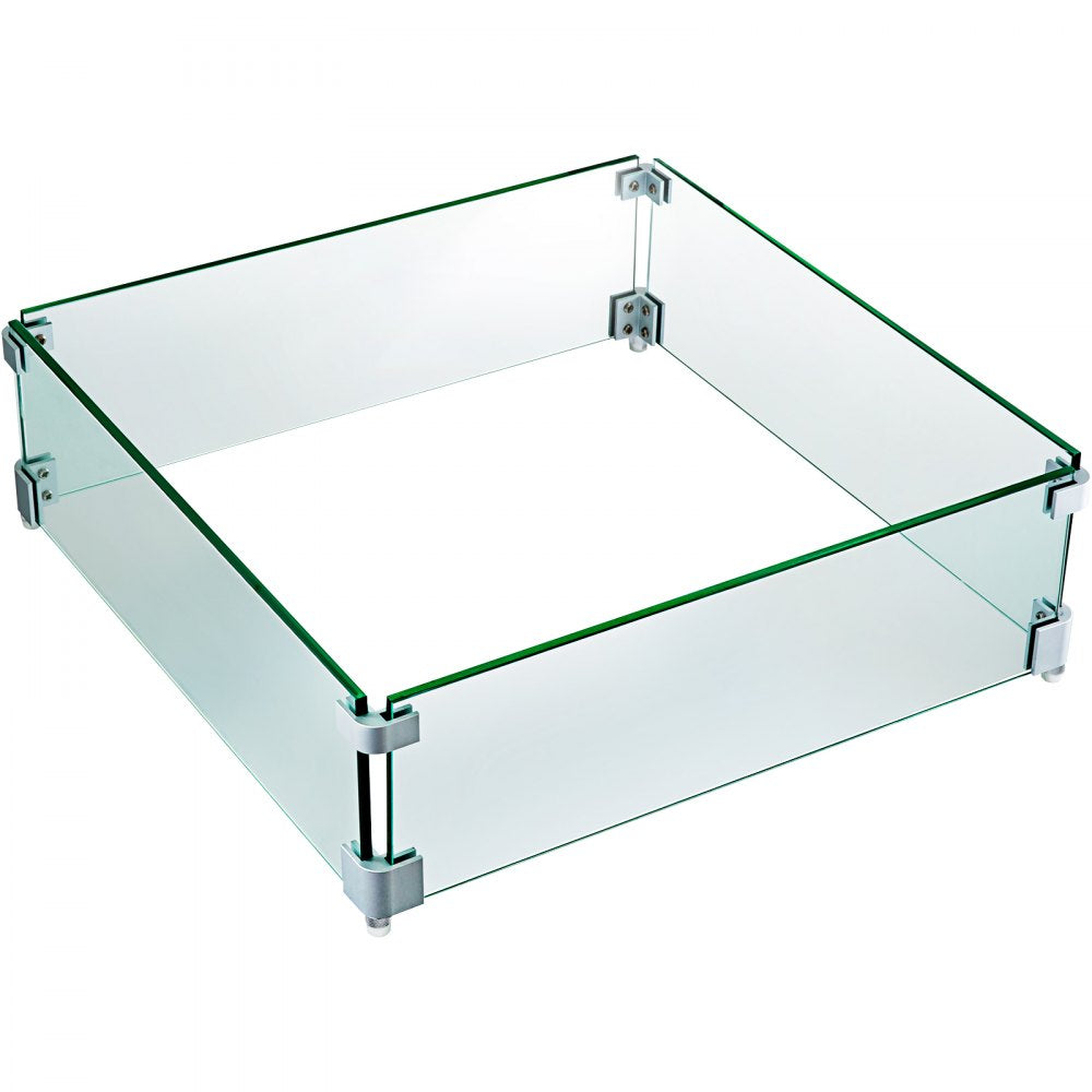 18.5 x 18.5 - Durable Tempered Glass Wind Guard for Fire Pits