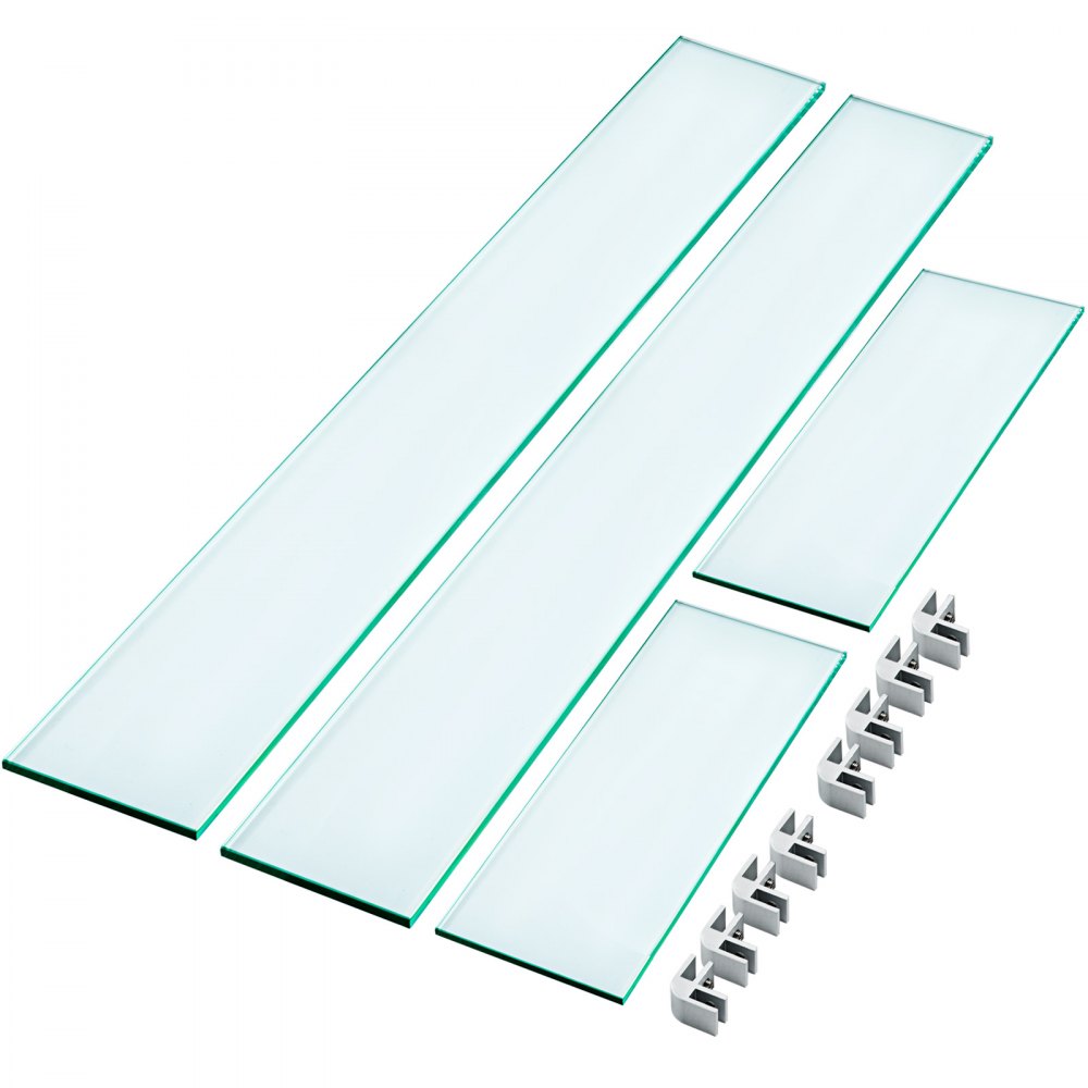 010121825042 - Elegant Tempered Glass Wind Guard for Fire Pits, 29.5 x 13.6 Inch
