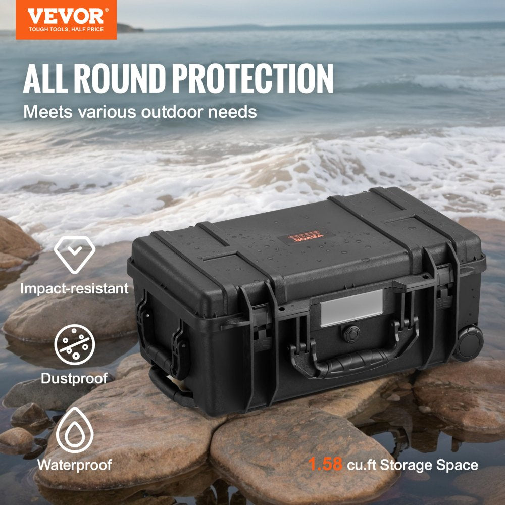 512920 - Waterproof Hard Case with Foam, Shatterproof & Lockable Security