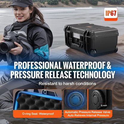 512920 - Waterproof Hard Case with Foam, Shatterproof & Lockable Security