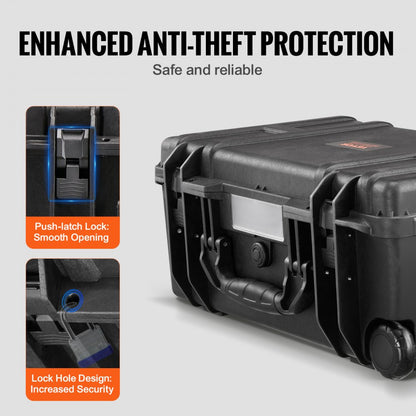 512920 - Waterproof Hard Case with Foam, Shatterproof & Lockable Security