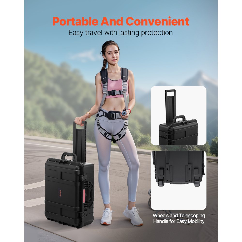 523923 - 22.56" Waterproof Hard Case with Custom Foam Storage