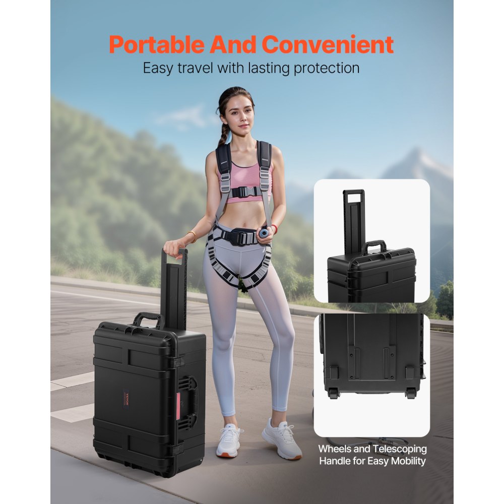 574427 - Crushproof Waterproof Hard Case with Custom Foam & Wheels