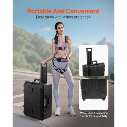 574427 - Crushproof Waterproof Hard Case with Custom Foam & Wheels