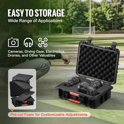 342413 - Waterproof Hard Case with Foam Lining & Padlock Hole