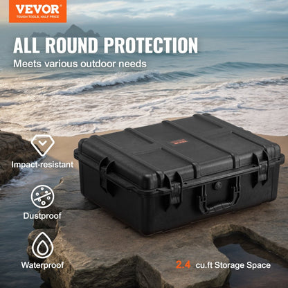 564320 - Waterproof Shatterproof Hard Case with Foam and Padlock Holes