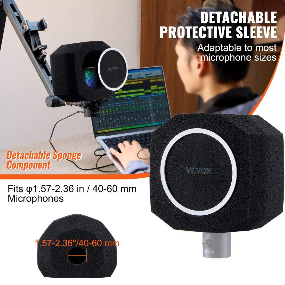AK-V1 - Portable Microphone Isolation Ball with Acoustic Foam Filter
