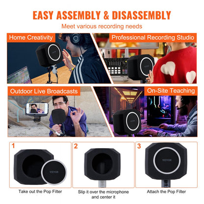 AK-V1 - Portable Microphone Isolation Ball with Acoustic Foam Filter