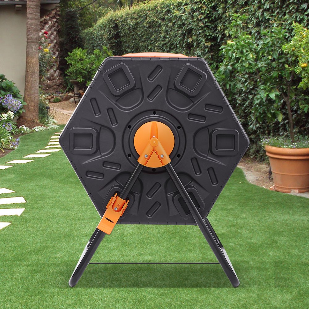 XDB-436B2 - 37-Gal Dual Chamber Compost Tumbler for Efficient Gardening