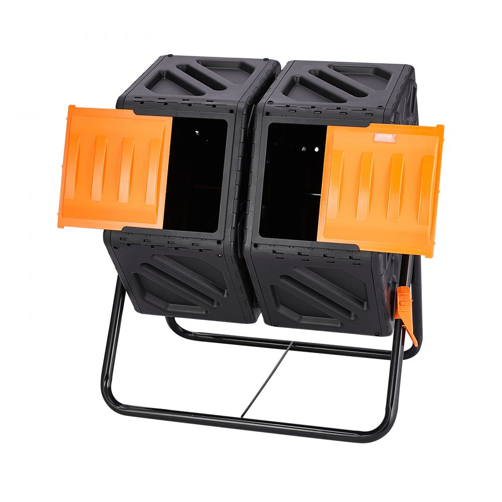 XDB-436B2 - 37-Gal Dual Chamber Compost Tumbler for Efficient Gardening