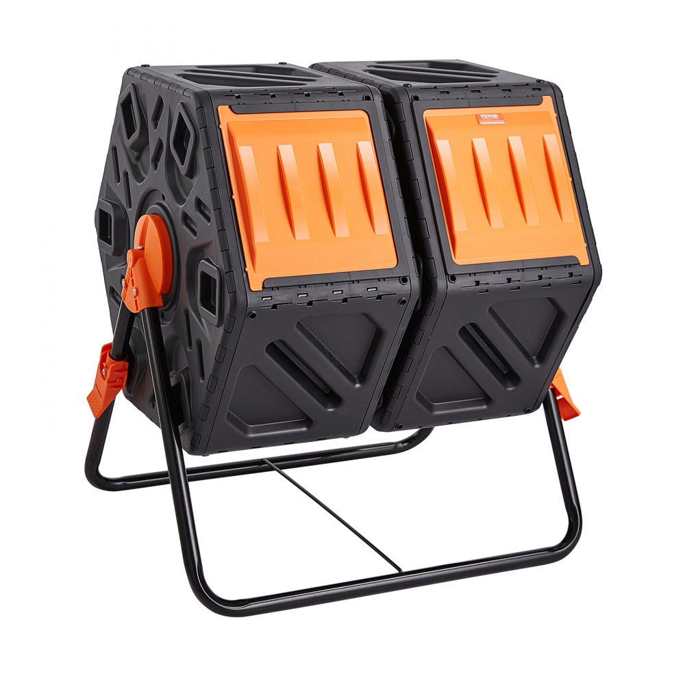 XDB-436B2 - 37-Gal Dual Chamber Compost Tumbler for Efficient Gardening