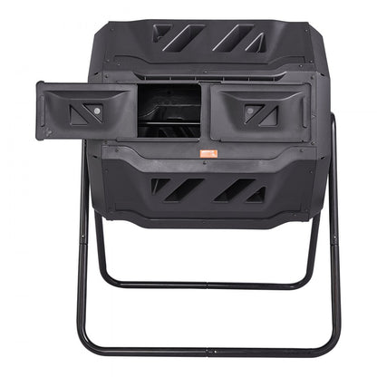 XDB-436B2 - Durable 43-Gal Dual Chamber Compost Tumbler for Efficient Gardening
