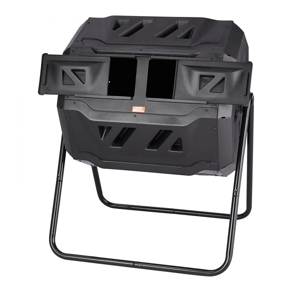 XDB-436B2 - Durable 43-Gal Dual Chamber Compost Tumbler for Efficient Gardening