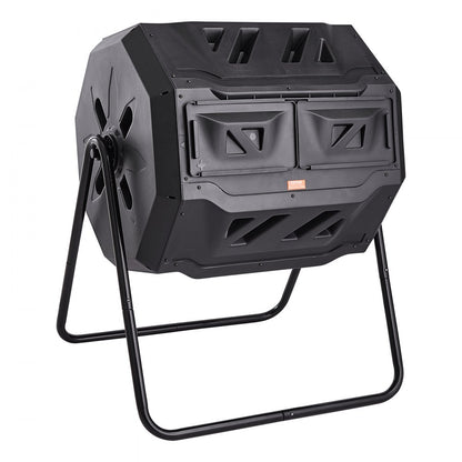XDB-436B2 - Durable 43-Gal Dual Chamber Compost Tumbler for Efficient Gardening