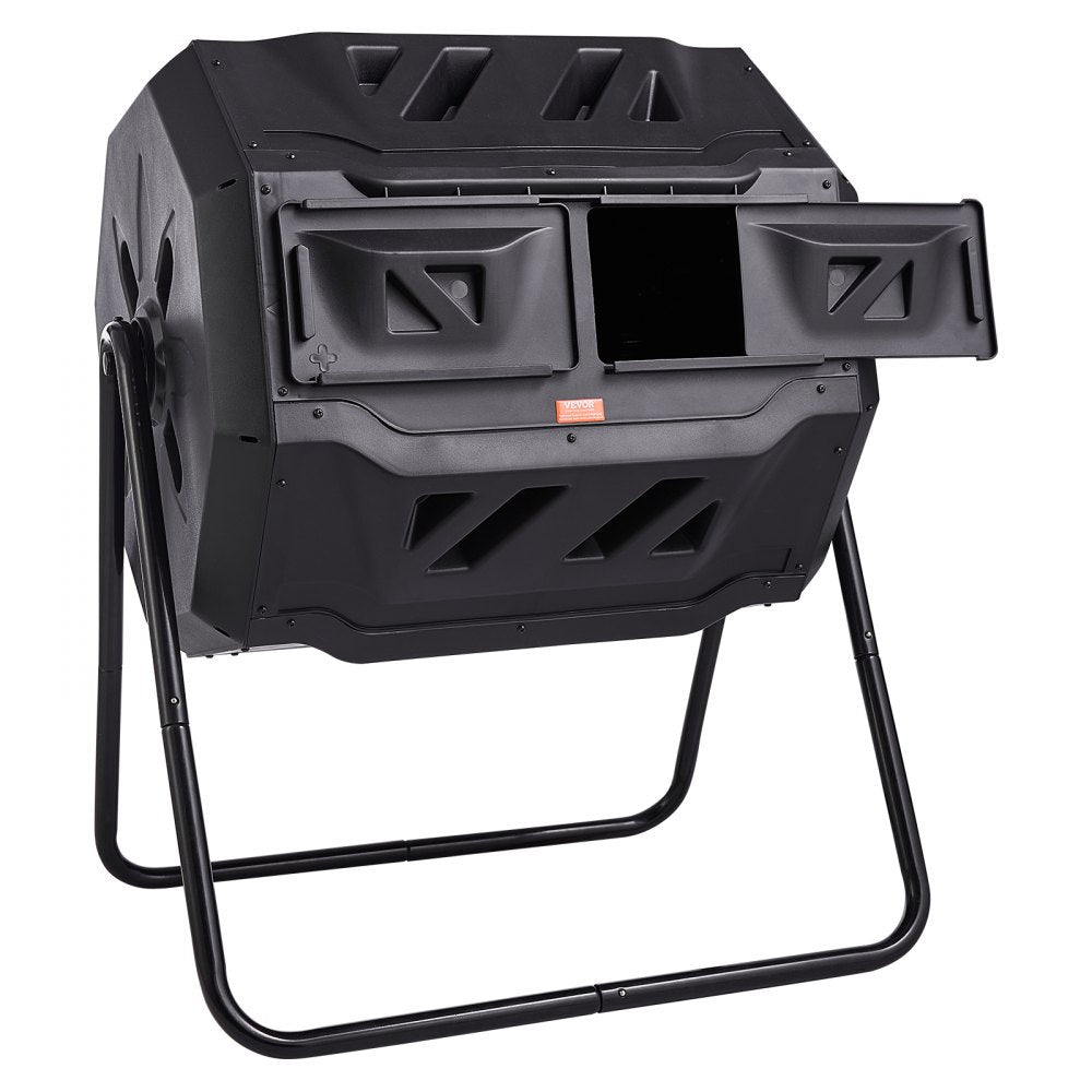 XDB-436B2 - Durable 43-Gal Dual Chamber Compost Tumbler for Efficient Gardening