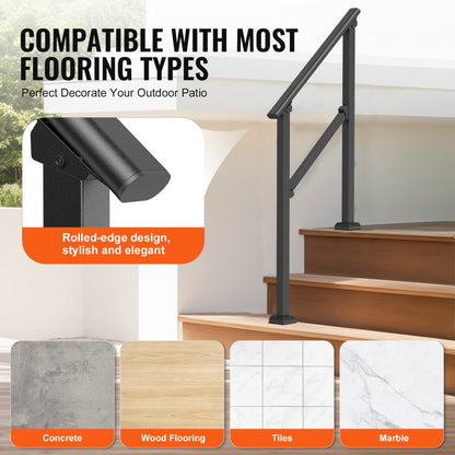 FG-23-2 - Adjustable 220 lbs Handrail for Steps, Perfect for Seniors & Kids