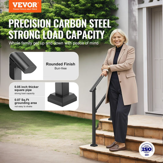 FG-23 - Adjustable Outdoor Handrails for Stairs and Porches, Rustproof Support