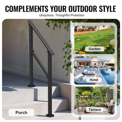 FG-23 - Adjustable Outdoor Handrails for Stairs and Porches, Rustproof Support