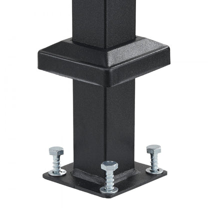 FG-45 - Adjustable Black Steel Handrail for Safe Outdoor Use