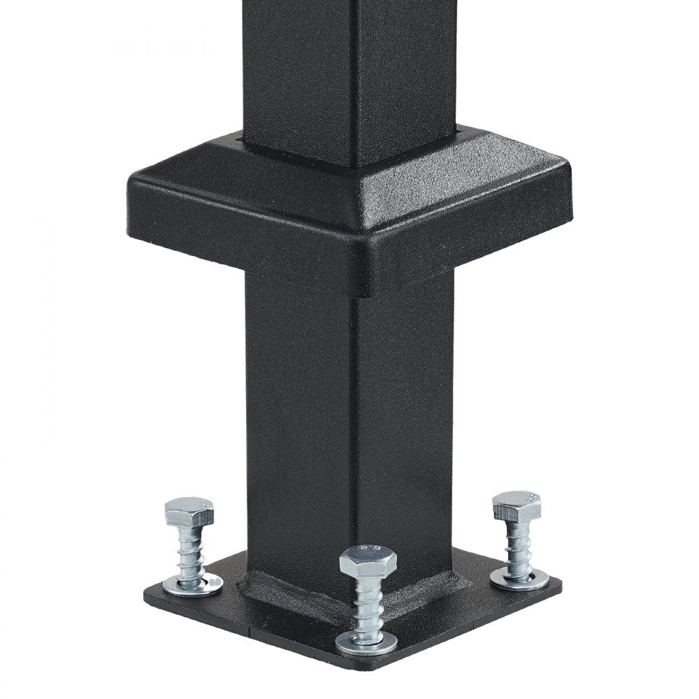 FG-12 - Adjustable Outdoor Steel Handrail, Supports 220 lbs, Black Finish