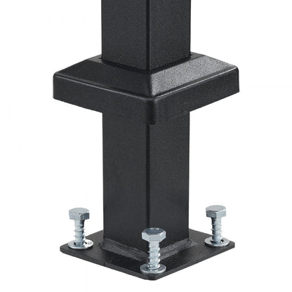 FG-12 - Adjustable Outdoor Steel Handrail, Supports 220 lbs, Black Finish