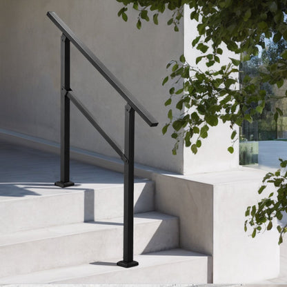 FG-23 - Adjustable Carbon Steel Handrail for 2-3 Steps, Durable & Stylish