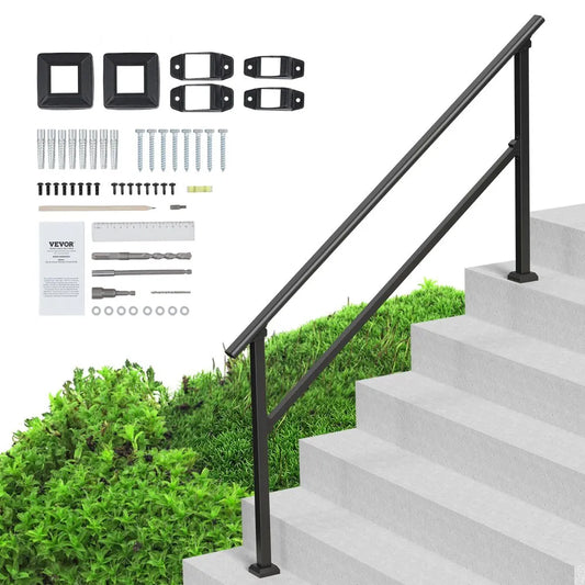 FG-56 - Adjustable Outdoor Stair Handrail for Seniors, Rustproof Steel Support