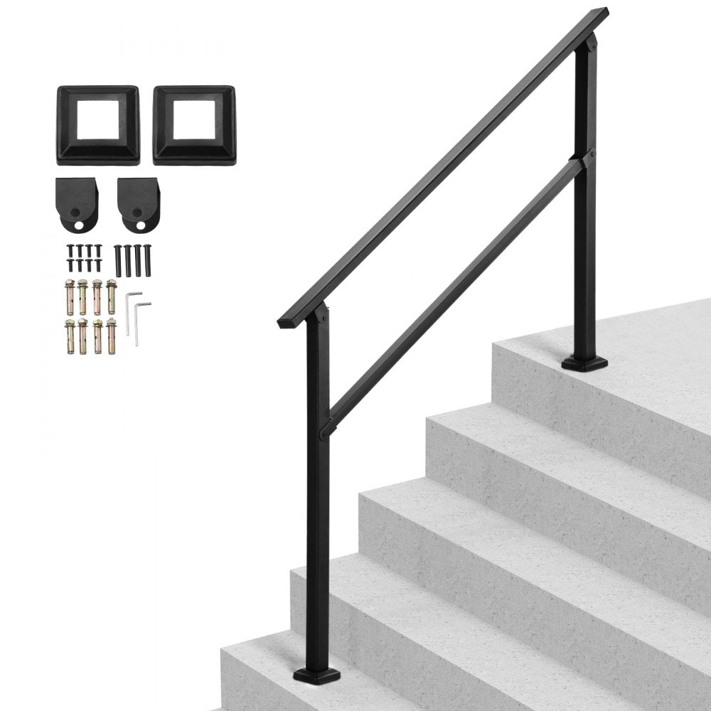 FG-45 - Durable Carbon Steel Outdoor Handrail for 4-5 Steps