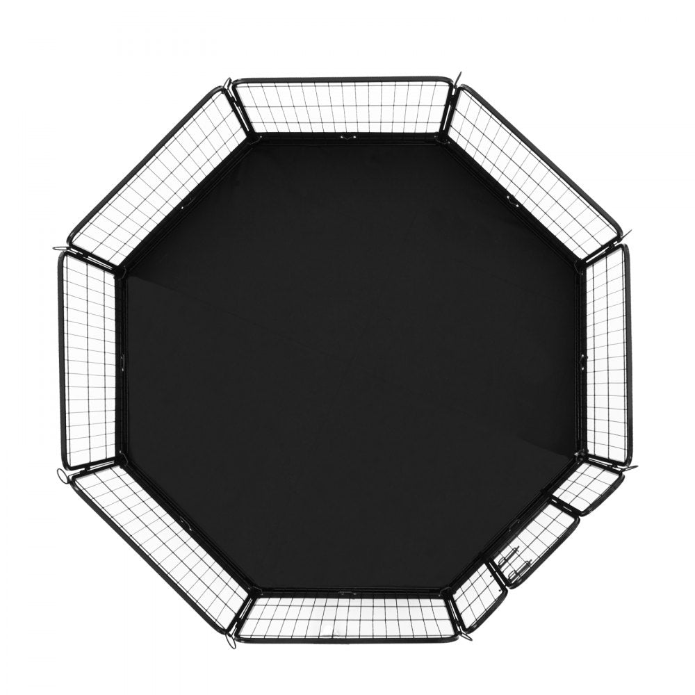 TT-HDPP06S-F - 24" Metal Dog Playpen with 8 Panels & Easy Clean Mat