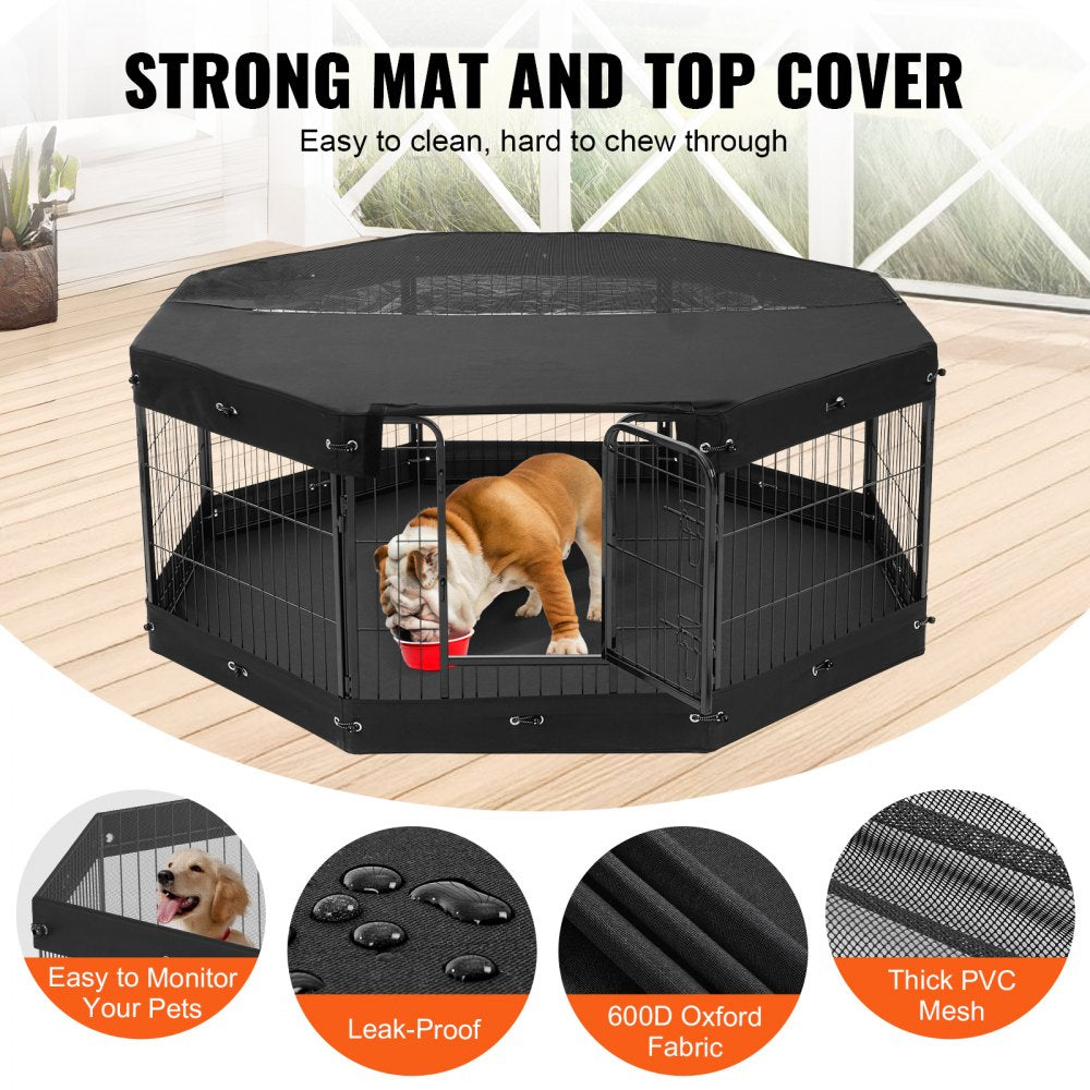 TT-HDPP06S-FC - 24" Octagon Dog Playpen with Zippered Cover and Carry Bag