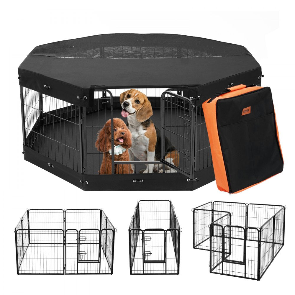 TT-HDPP06S-FC - 24" Octagon Dog Playpen with Zippered Cover and Carry Bag