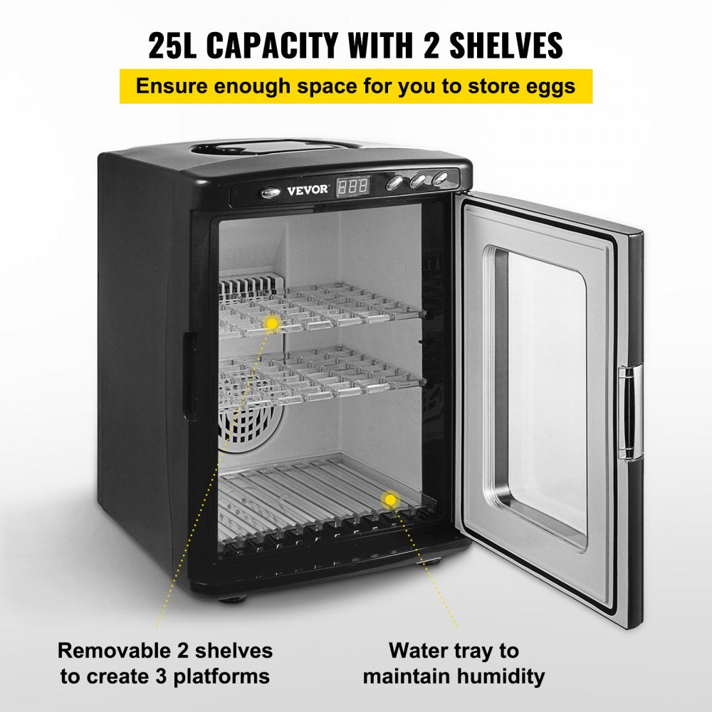 010283872536 - 25L VEVOR Black Thermoelectric Incubator with LED Display