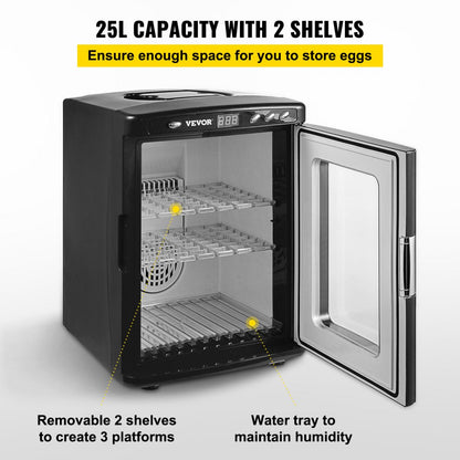 010283872536 - 25L VEVOR Black Thermoelectric Incubator with LED Display