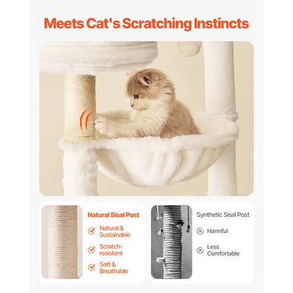 SSXG002 - Multi-Level Cat Tree with Litter Box and Faux Fur Pads