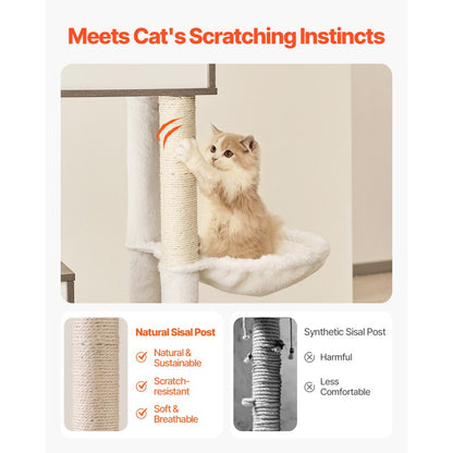 SSXG003 - 2-in-1 Cat Tree with Litter Box & Faux Fur Pad