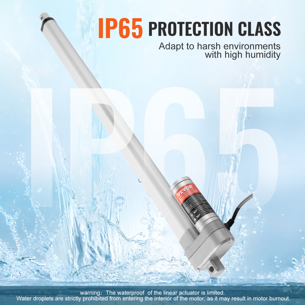 OK648-A - 20 Inch 12V Linear Actuator, 660lbs, IP65 Rated