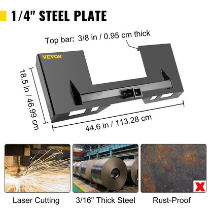 ANZB-GS14 - 1/4" Steel Mount Plate for Heavy-Duty Equipment