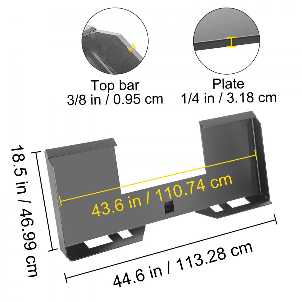 ANZB-GS14 - 1/4" Steel Mount Plate for Heavy-Duty Equipment