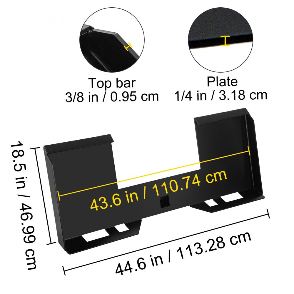 ANZB-HS14 - Durable 1/4" Steel Quick Attach Mount Plate for Equipment
