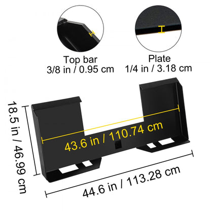ANZB-HS14 - Durable 1/4" Steel Quick Attach Mount Plate for Equipment