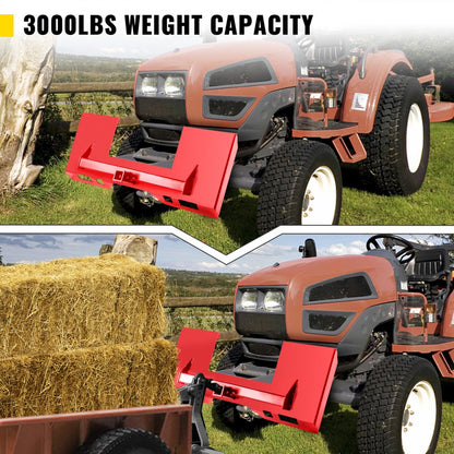 ANZB-HS14 - 1/4" Thick Steel Quick Attach Mount Plate for Skid Steers