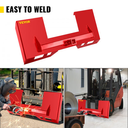 ANZB-HS14 - 1/4" Thick Steel Quick Attach Mount Plate for Skid Steers