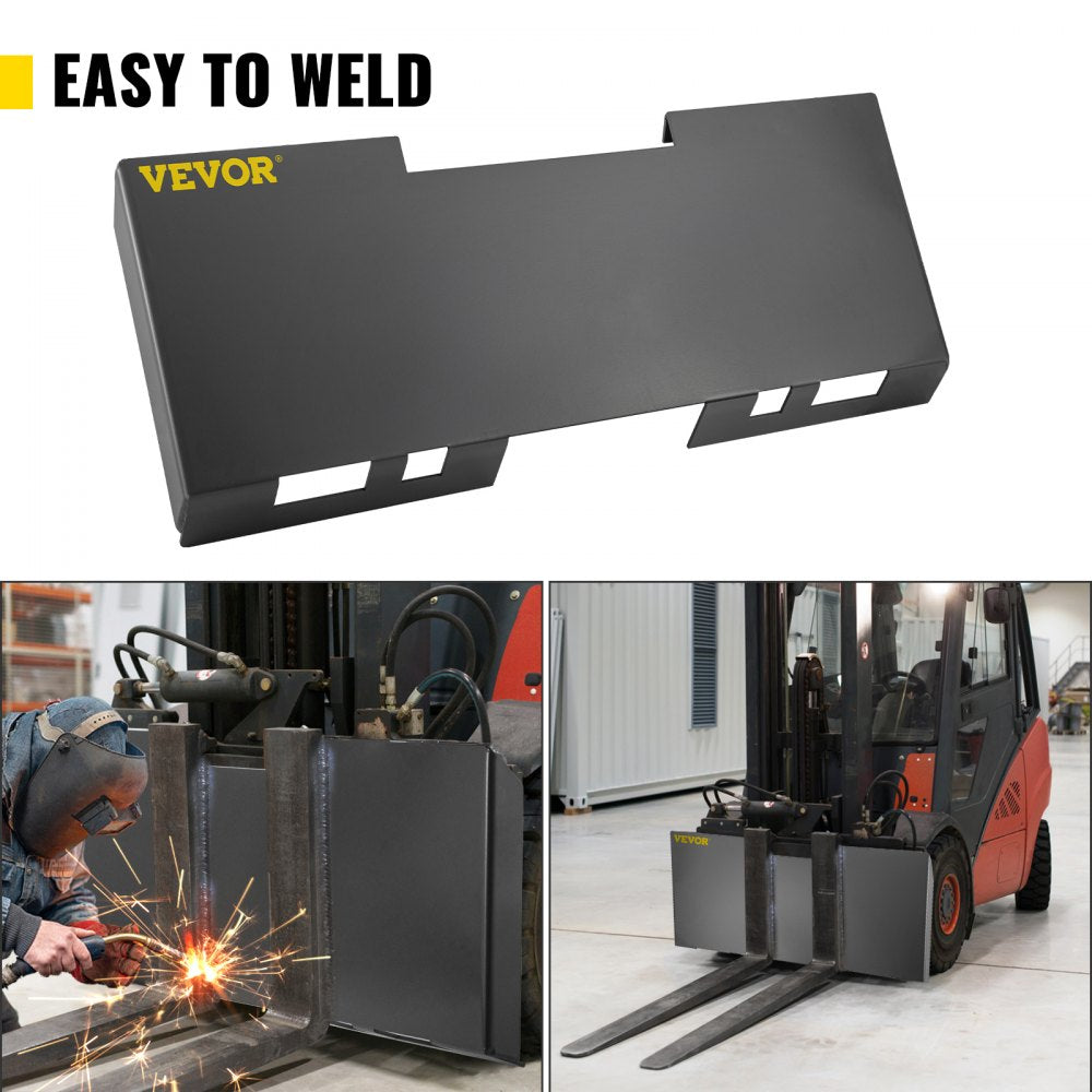 ANZB-JZ83 - Heavy-Duty 3/16" Steel Skid Steer Mount Plate, 3000lbs Capacity