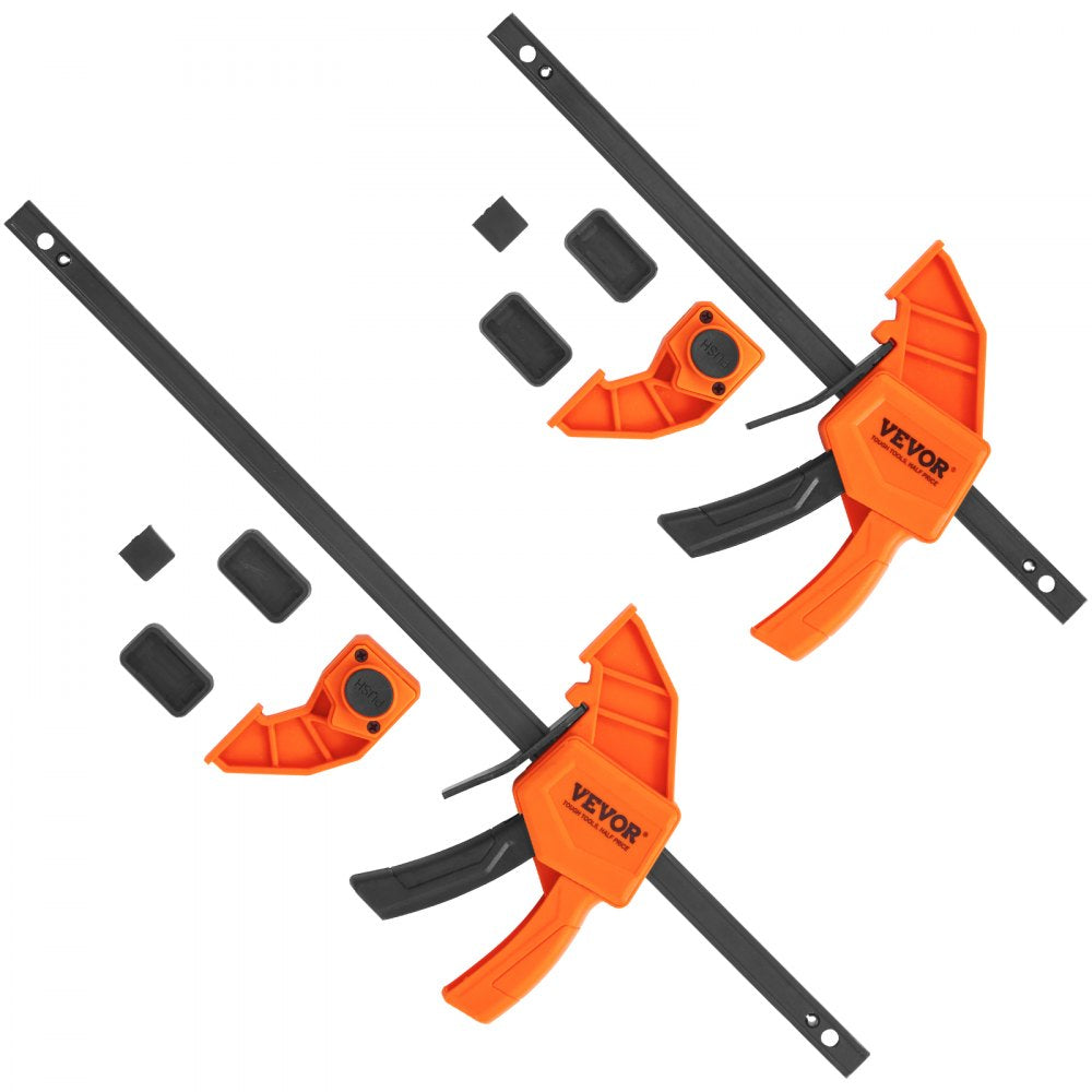 F150-6&F150-12 - Durable VEVOR Bar Clamps, 6" & 12" Ergonomic Grip
