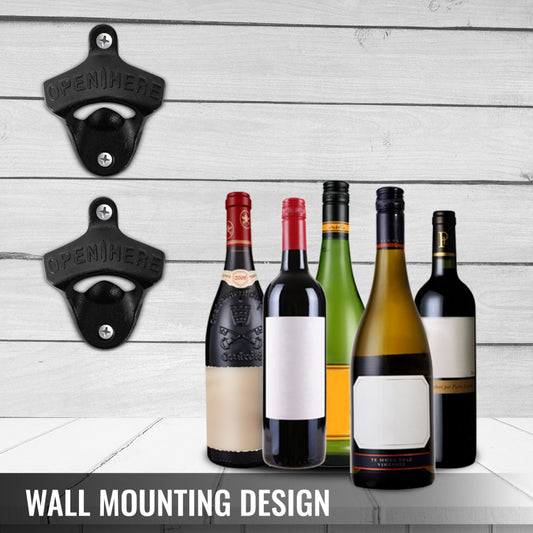 010338266568 - Cast Iron Wall Bottle Opener for Home Bars & Pubs