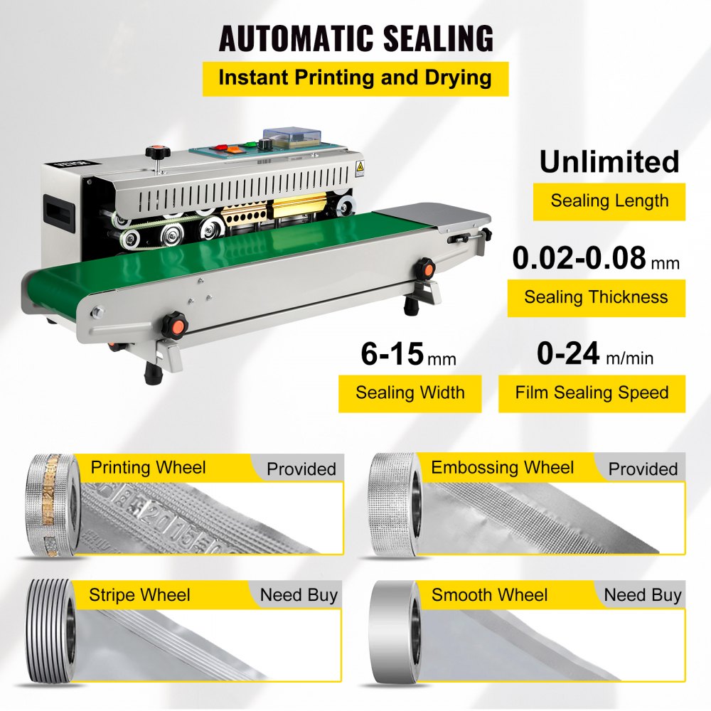 FR900 - Automatic Horizontal Bag Sealer with Adjustable Speed and Temperature