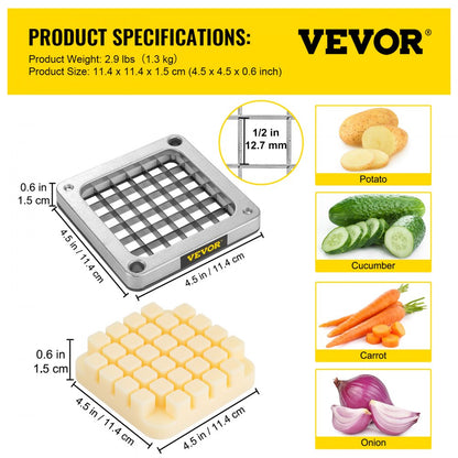 1/2 - 3 PCS Stainless Steel Chopper Blades for 1/2-Inch Cuts