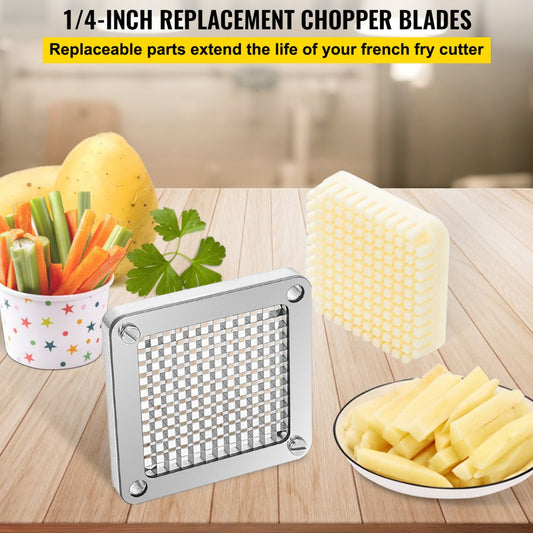 1/4 - Durable Aluminum Chopper Blade Set with 6 Extra Stainless Steel Knives