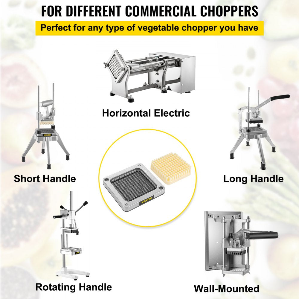 1/4 - Durable Aluminum Chopper Blade Set with 6 Extra Stainless Steel Knives