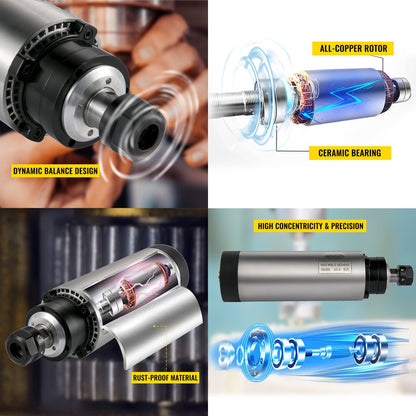 010298669207 - High-Speed CNC Spindle Motor Kit with Variable Frequency Drive